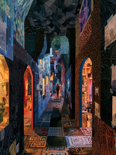Surreal Gallery Corridor Print. poster
