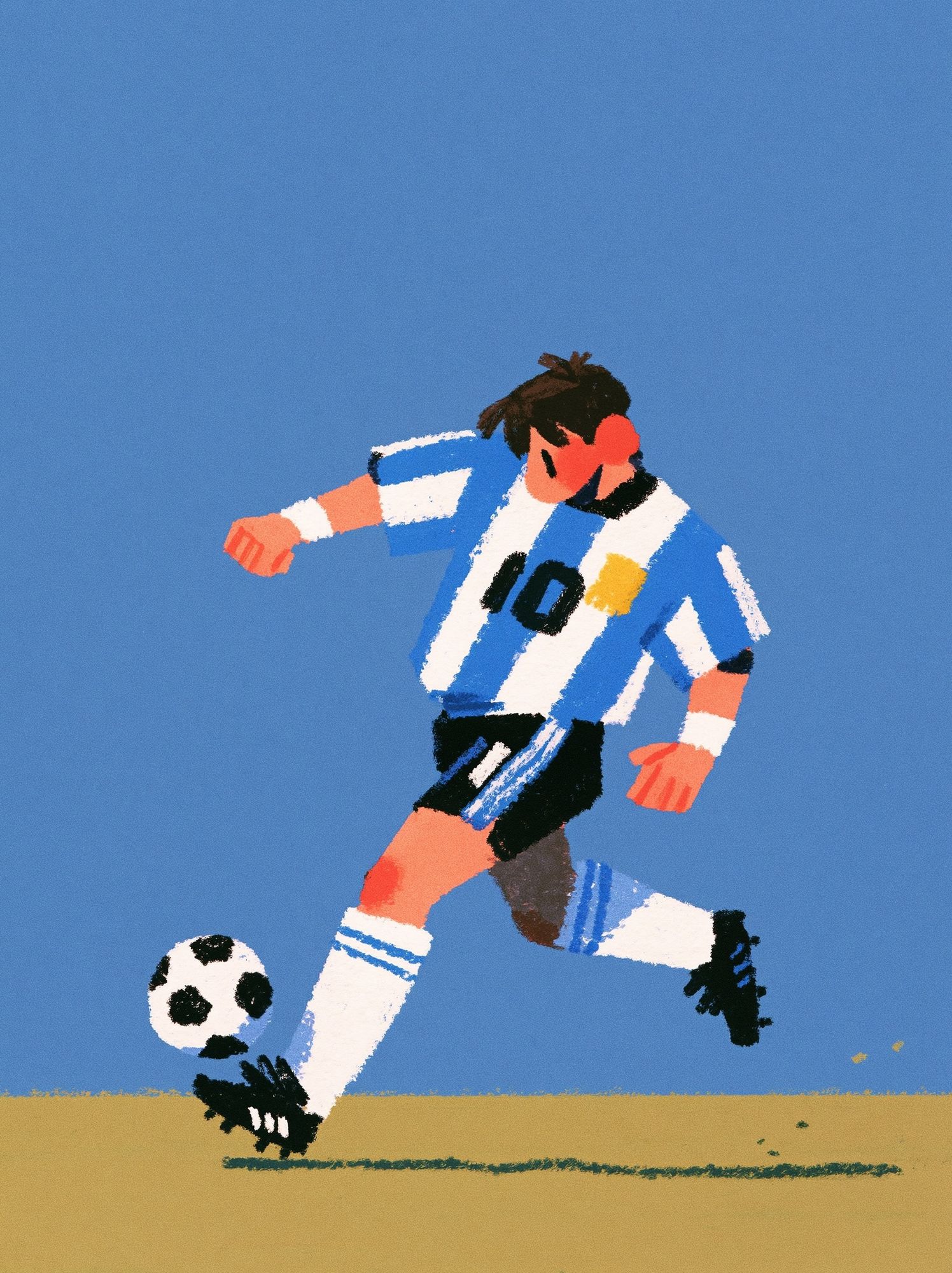 Soccer Dribble Illustration Poster. poster detail