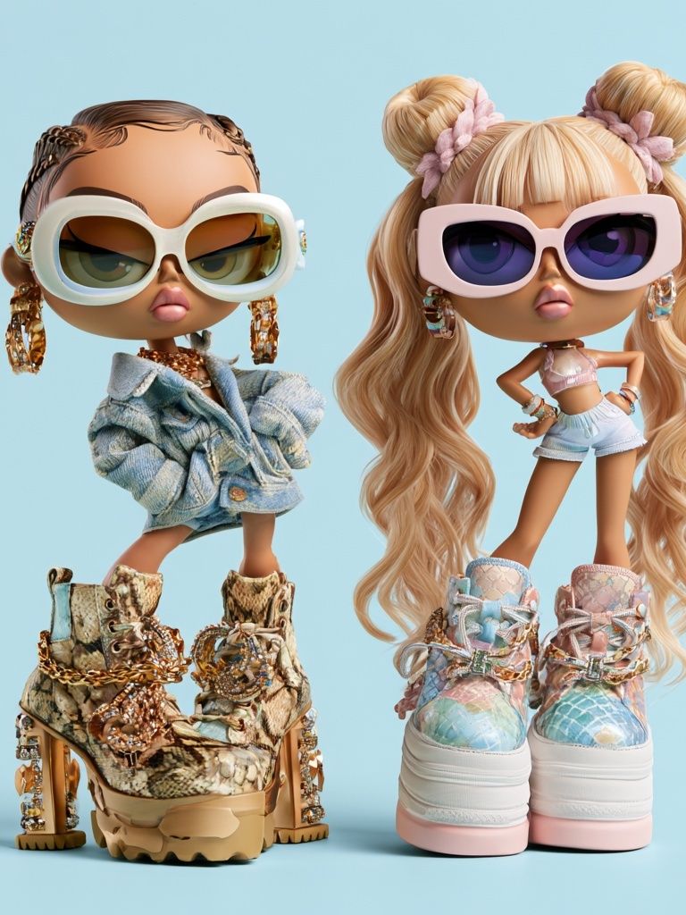 Fashion Dolls Illustration Poster. poster detail