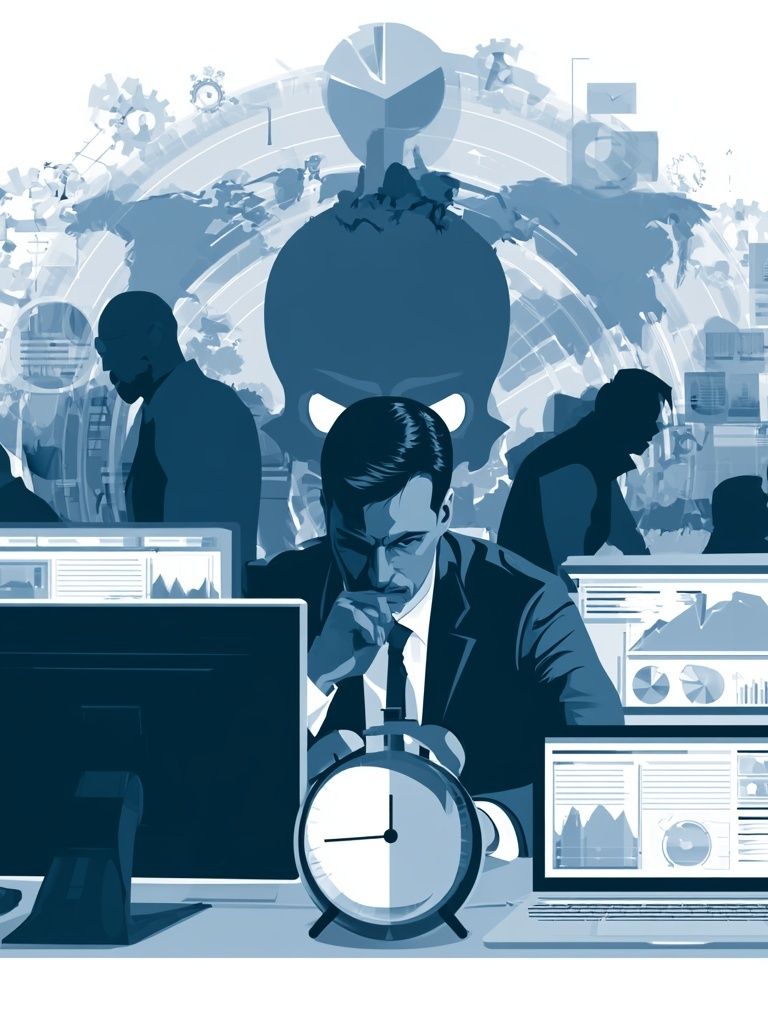 Corporate Cybersecurity Illustration Poster. poster — illustration art