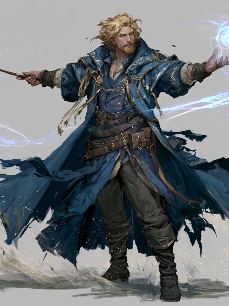 Wizard Spellcaster Digital Art Poster. poster detail