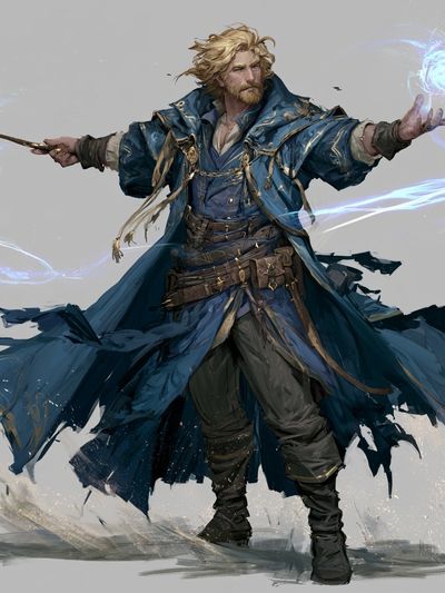 Wizard Spellcaster Digital Art Poster. poster