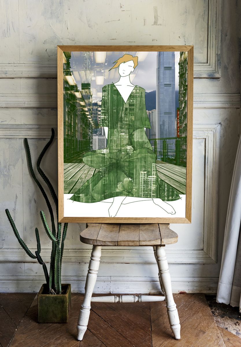 Urban Fashion Figure Illustration Poster. — room view 1