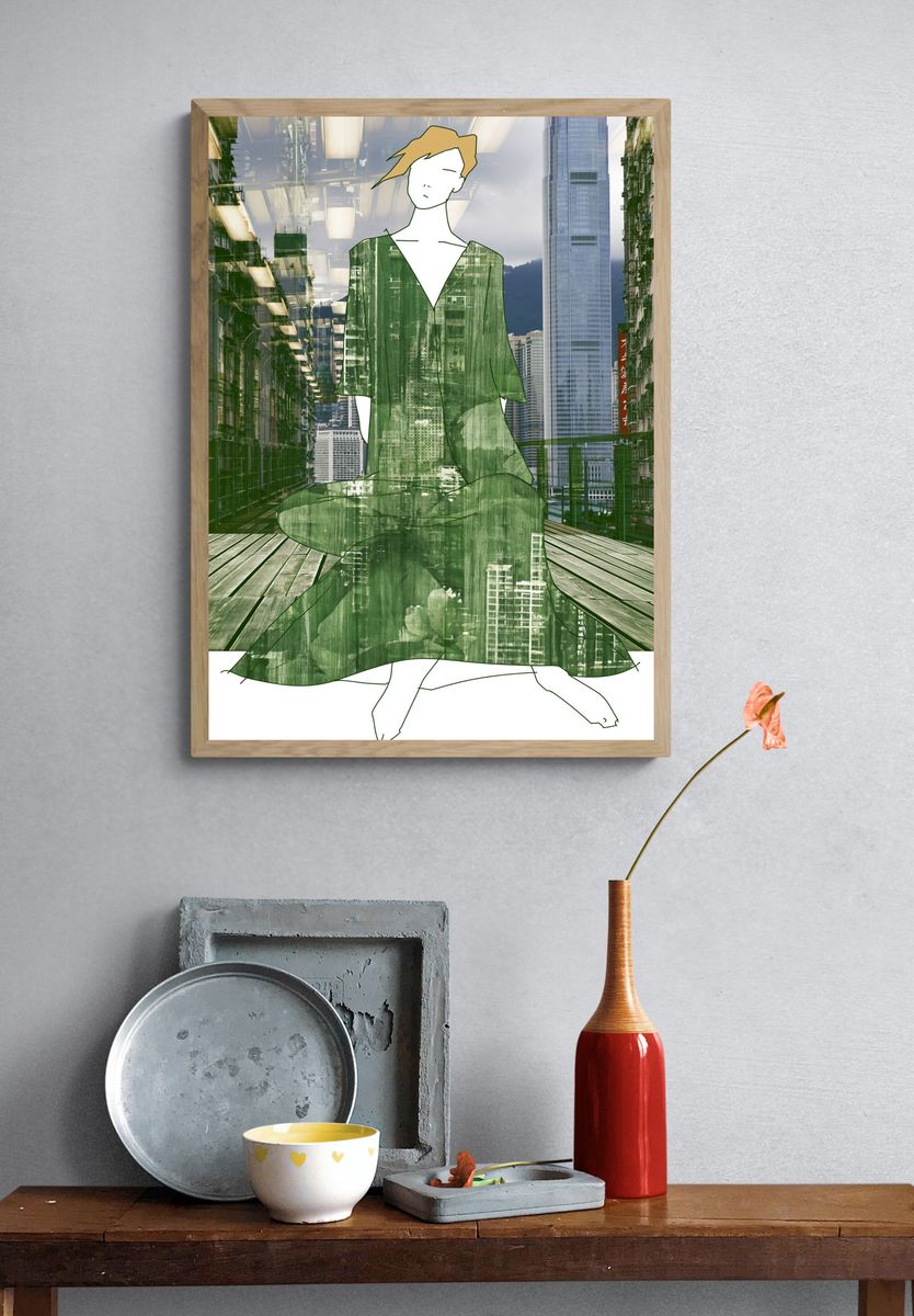 Urban Fashion Figure Illustration Poster. — room view 3