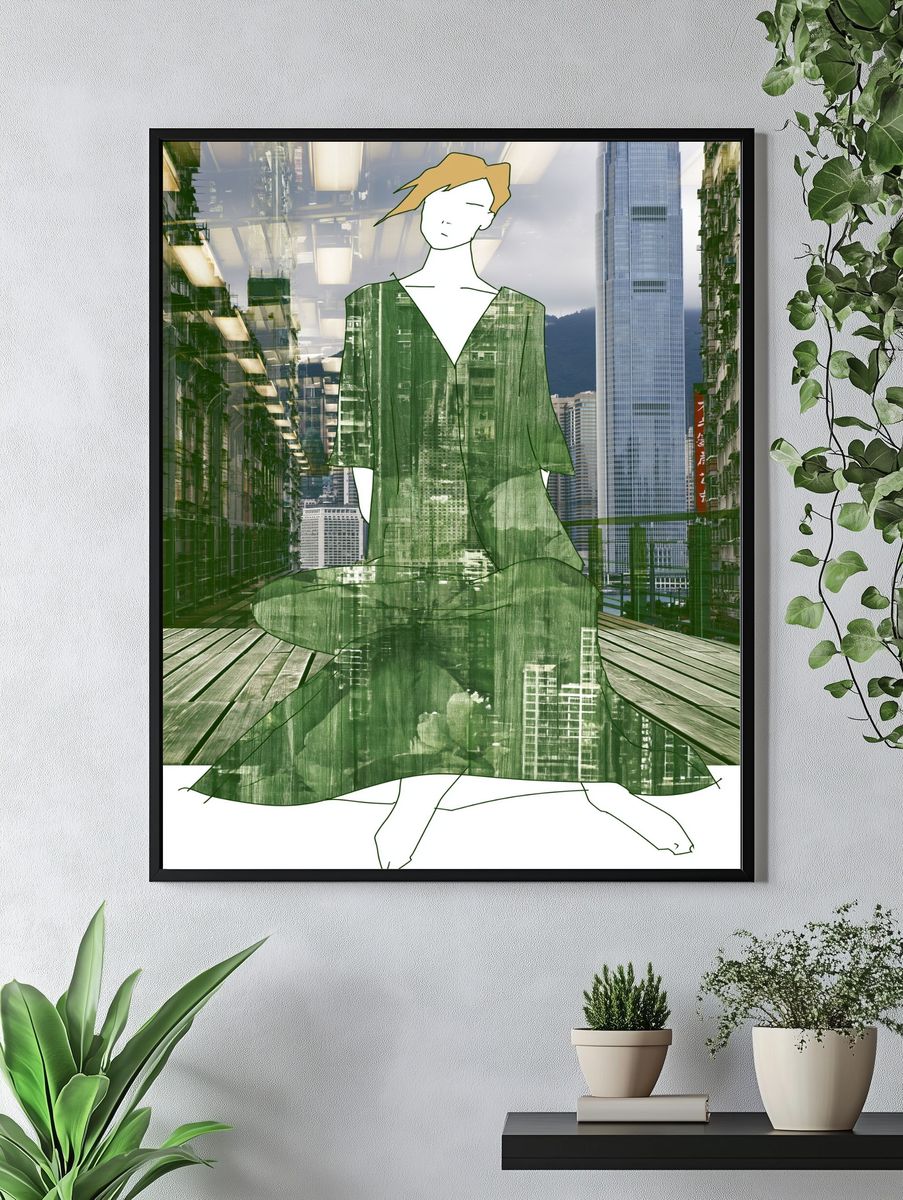 Urban Fashion Figure Illustration Poster. — room view 4