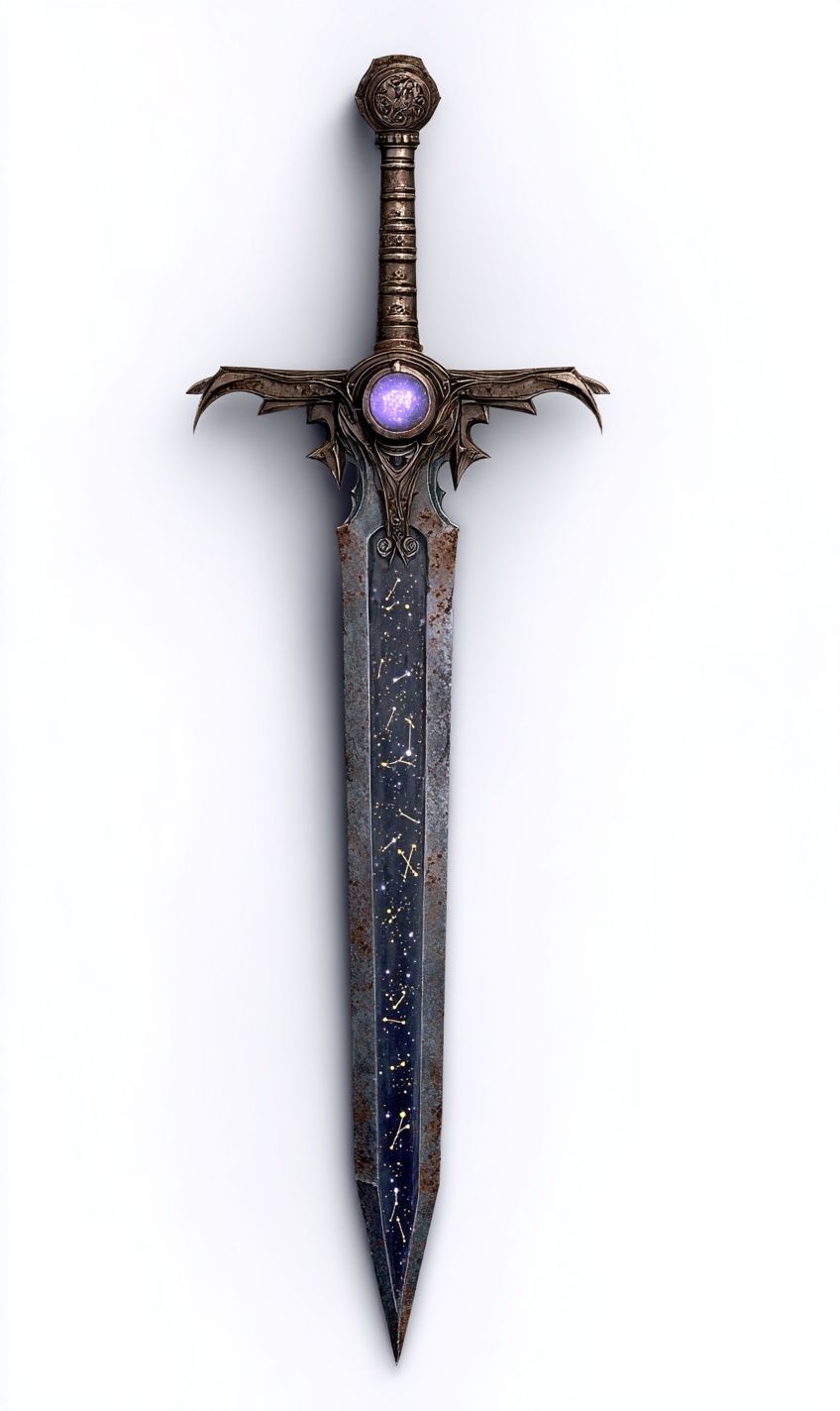 Celestial Fantasy Sword Print. poster detail