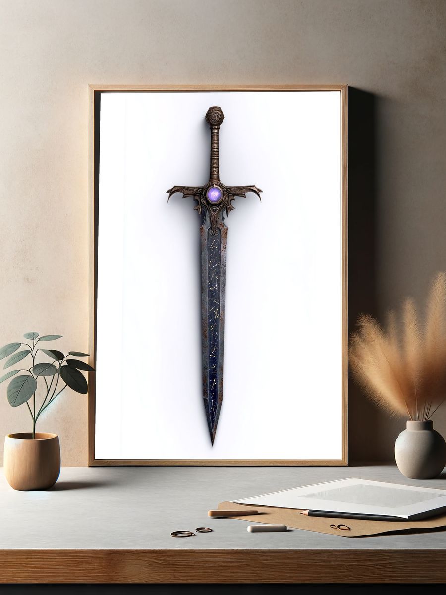 Celestial Fantasy Sword Print. — room view 2