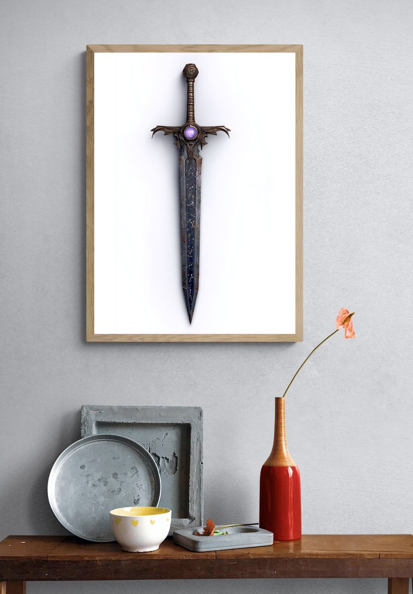 Celestial Fantasy Sword Print. — room view 3