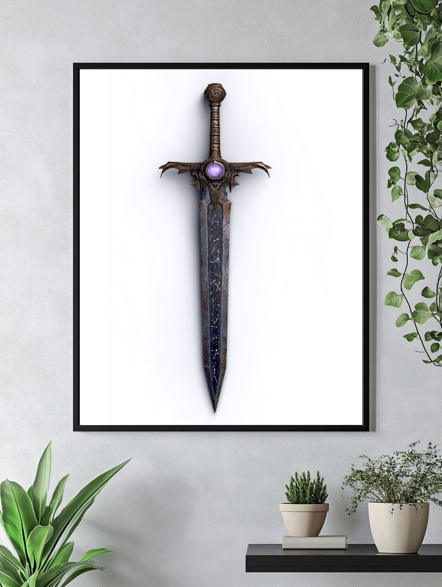 Celestial Fantasy Sword Print. — room view 4