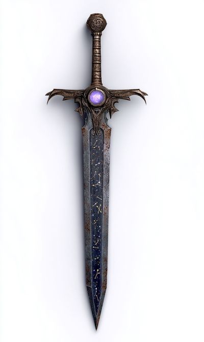 Celestial Fantasy Sword Print. poster