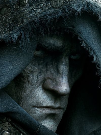Dark Hooded Portrait Print. poster