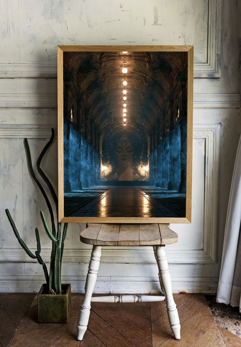 Mystic Temple Corridor Poster. — room view 1