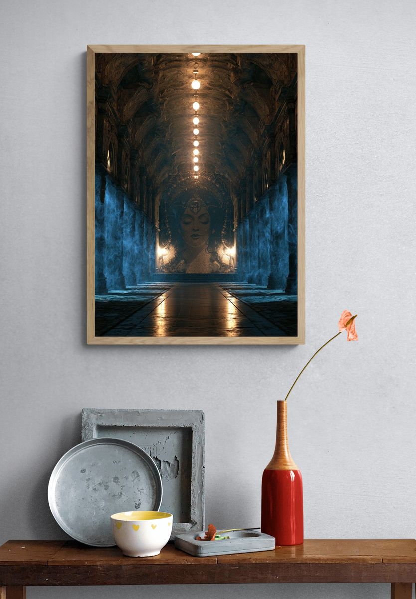 Mystic Temple Corridor Poster. — room view 3