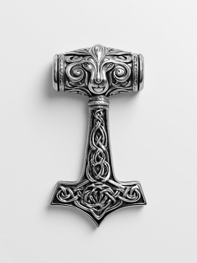 Celtic Hammer Illustration Poster. poster detail