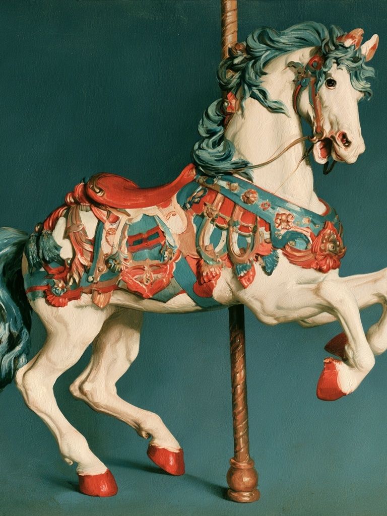 Carousel Horse Illustration Poster. poster detail