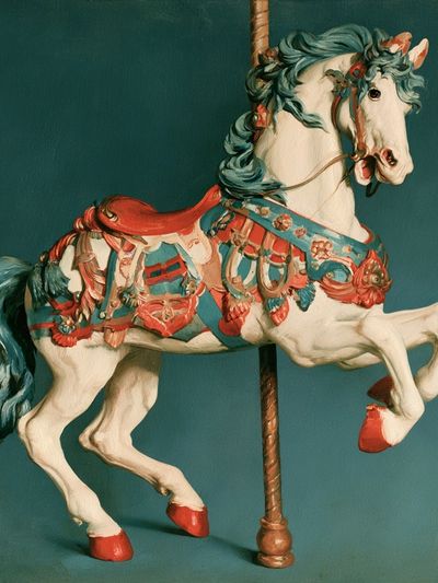 Carousel Horse Illustration Poster. poster