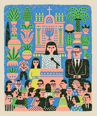 Colorful Crowd Illustration Poster.