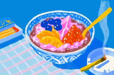 Fruit Bowl Illustration Poster. poster