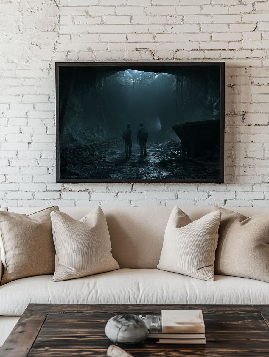 Cave Explorers Sci-Fi Poster. room preview