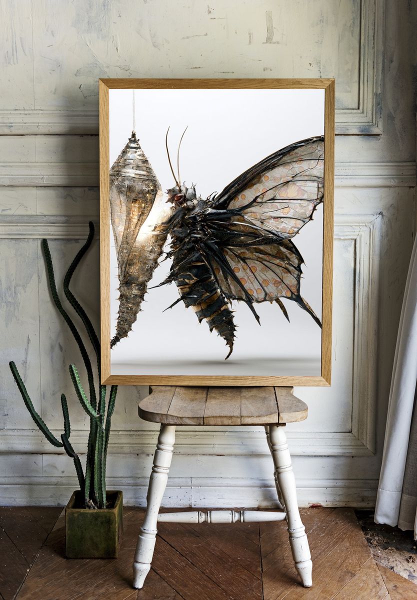 Surreal Butterfly Cocoon Print. — room view 1