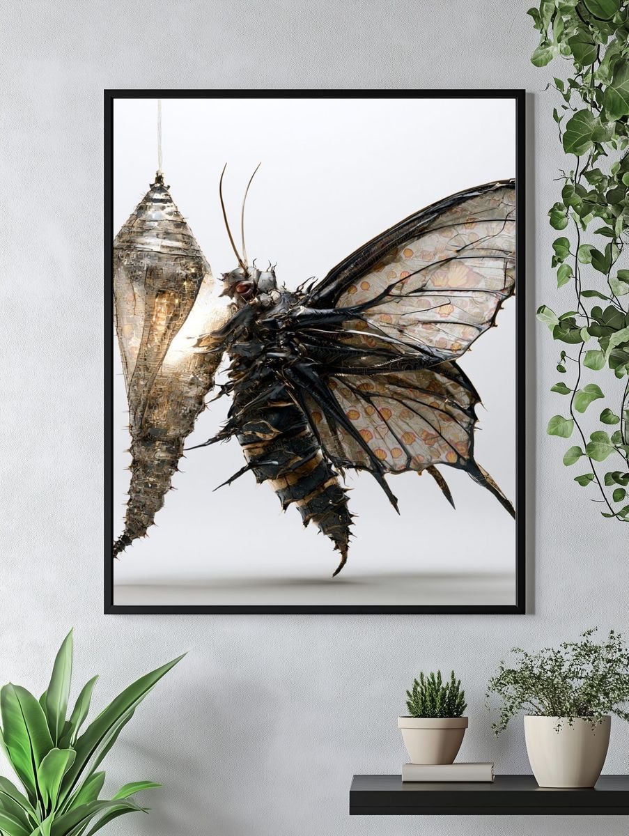 Surreal Butterfly Cocoon Print. — room view 4