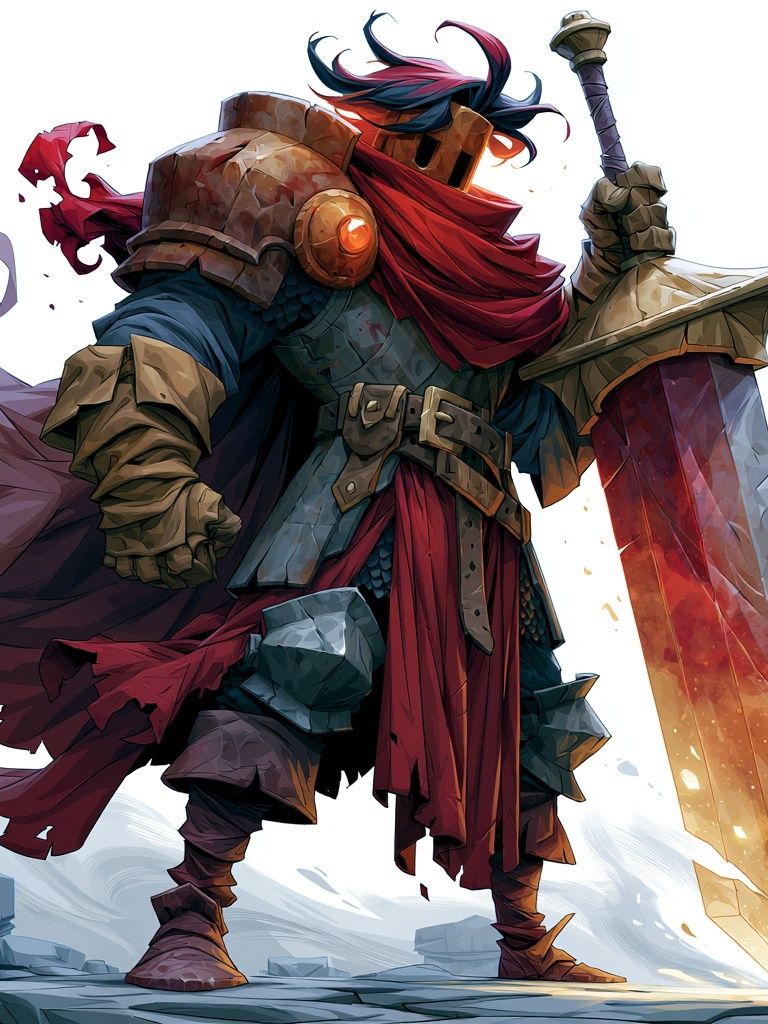 Armored Knight Fantasy Illustration Poster. poster detail