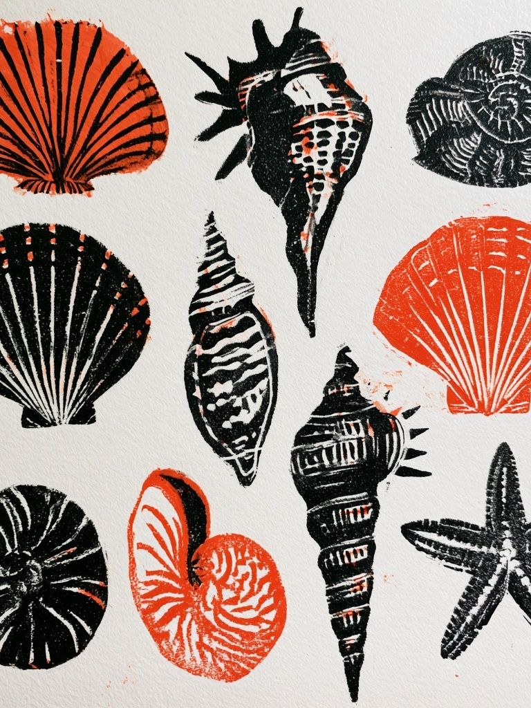Seashell Study Illustration Poster. poster detail