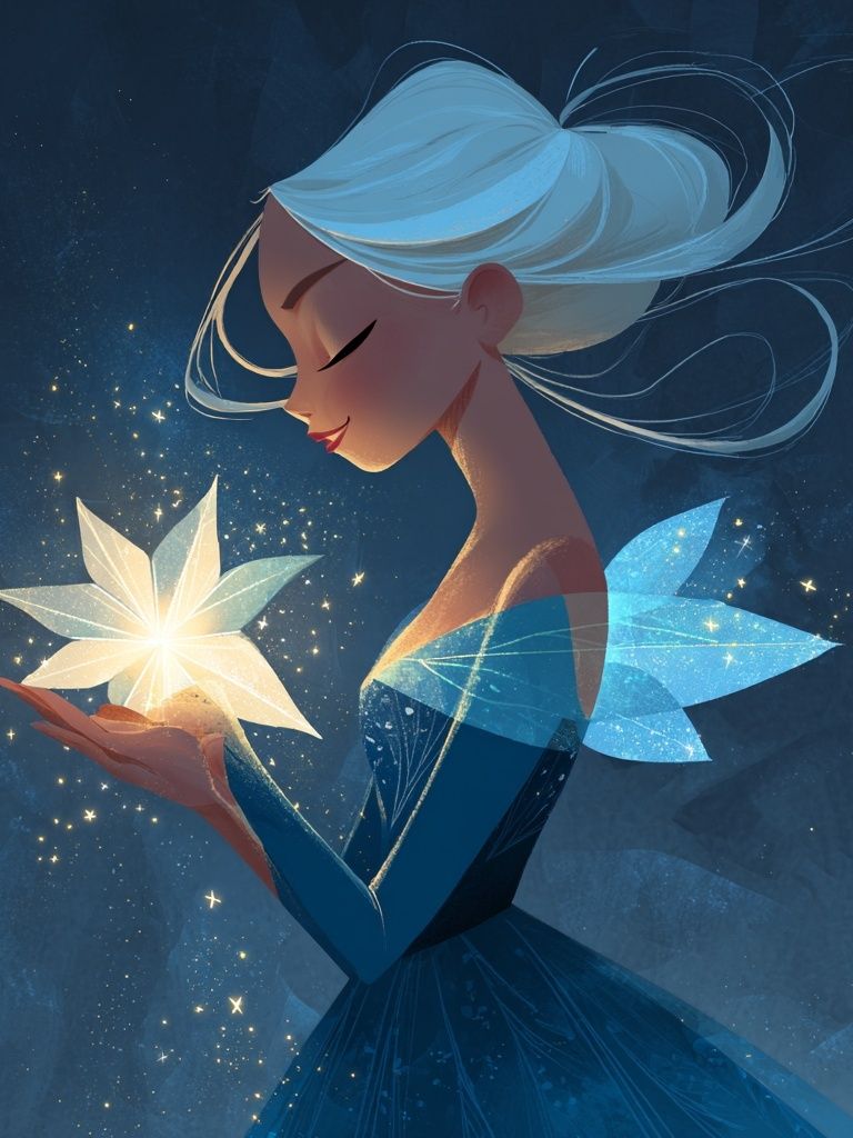 Moonlit Fairy Digital-Art Poster. poster detail