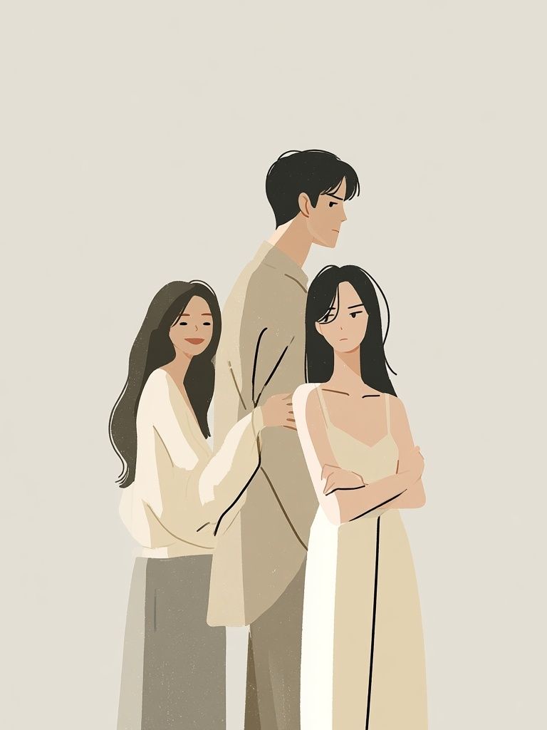 Minimalist Trio Portrait Poster. poster — illustration art