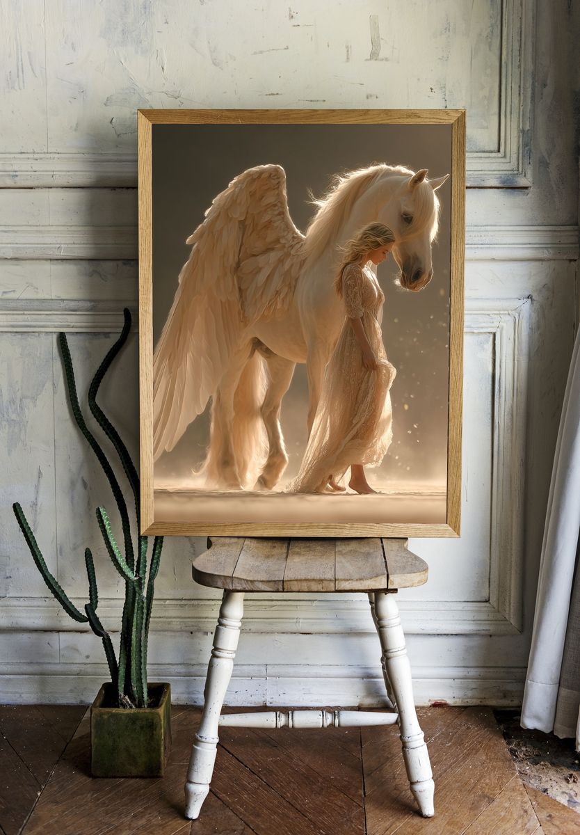 Angel Horse Dreamscape Poster. room preview