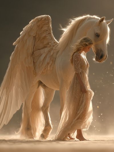Angel Horse Dreamscape Poster. poster