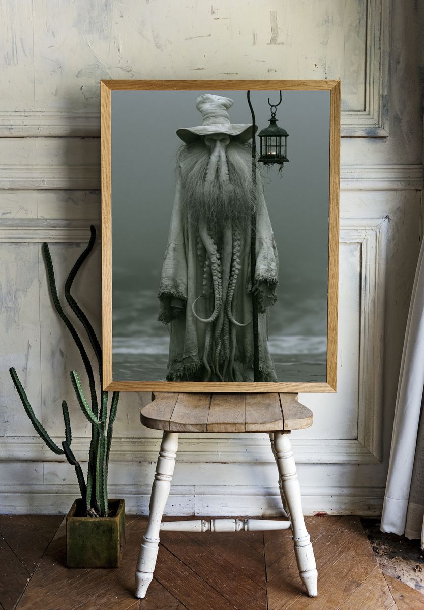 Cthulhu Wizard Fantasy Poster. — room view 1