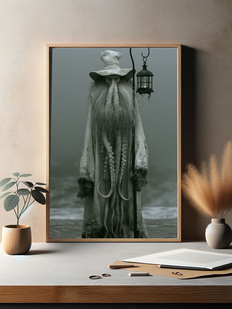Cthulhu Wizard Fantasy Poster. — room view 2
