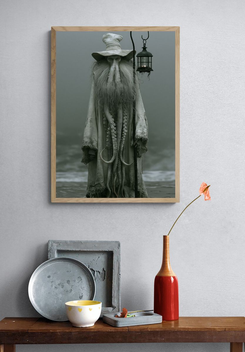 Cthulhu Wizard Fantasy Poster. — room view 3