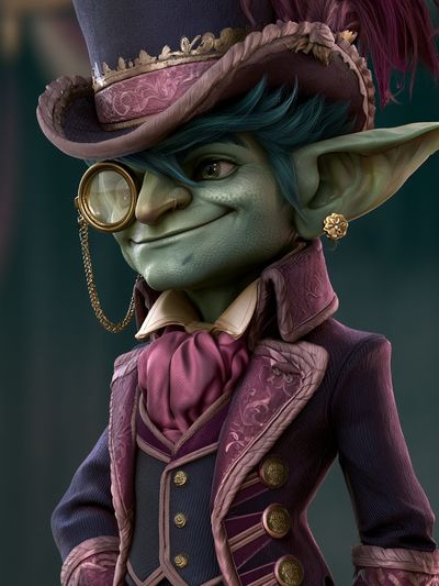 Goblin Gentleman Illustration Poster. poster