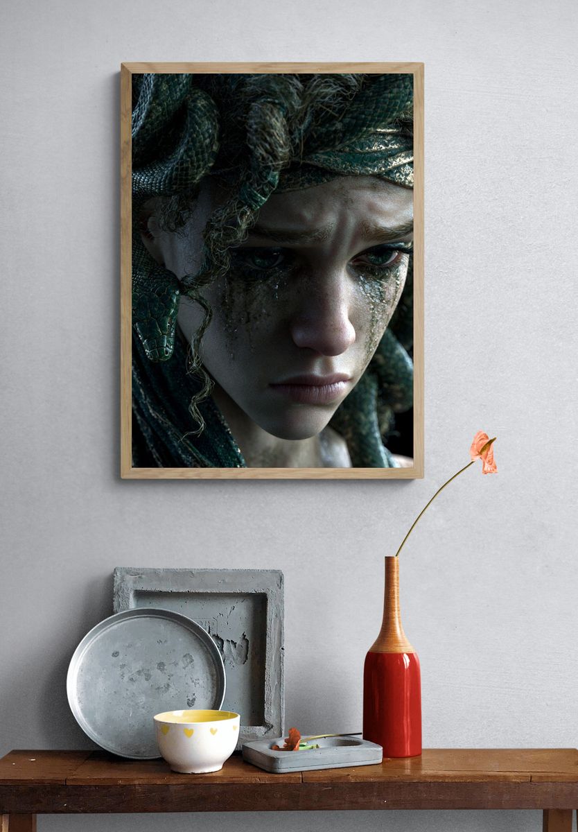 Cartoon Crocodile Head Poster. — room view 3