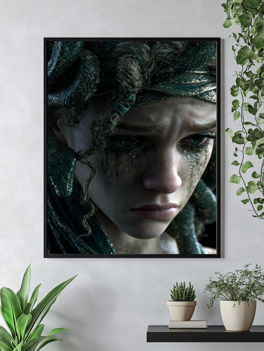 Cartoon Crocodile Head Poster. — room view 4