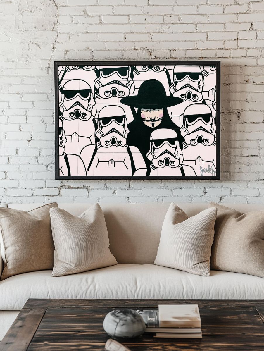 Stormtroopers Vendetta character mural art. — room view 1