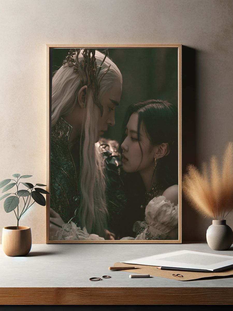 Fantasy Lovers Portrait Poster. — room view 2