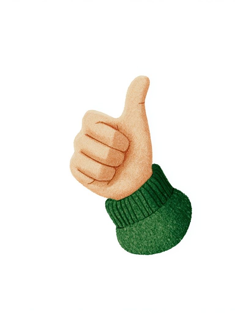 Thumbs Up Hand Illustration Poster. poster detail