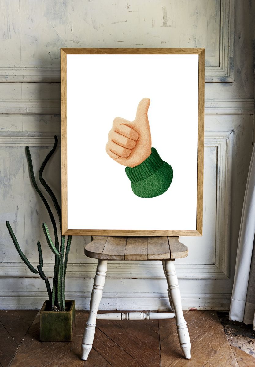 Thumbs Up Hand Illustration Poster. room preview
