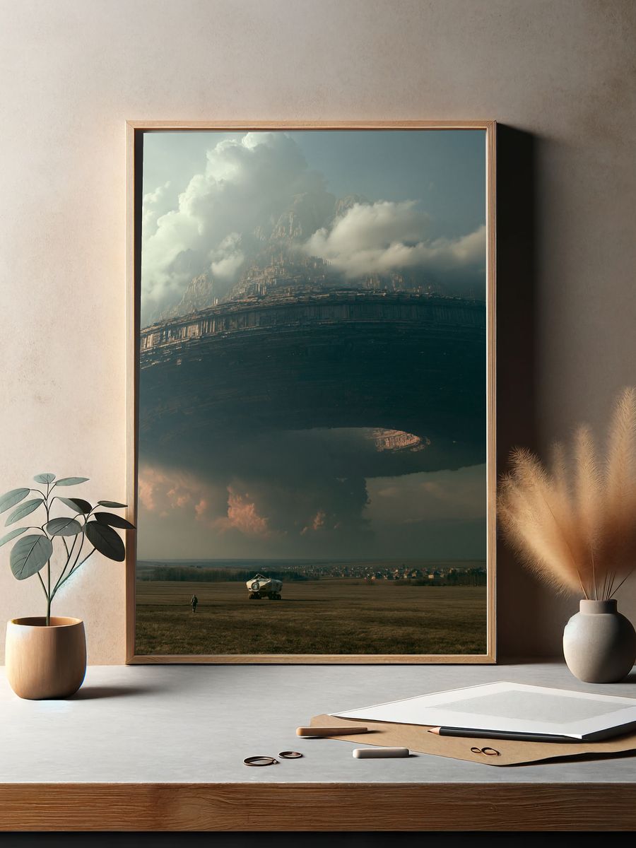 Sci-Fi Floating Citadel Poster. — room view 2