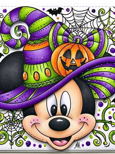 Mickey Halloween Illustration Poster.