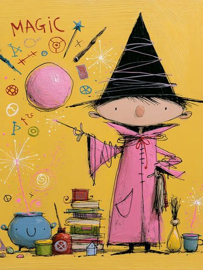 Magic Witch Illustration Poster. poster