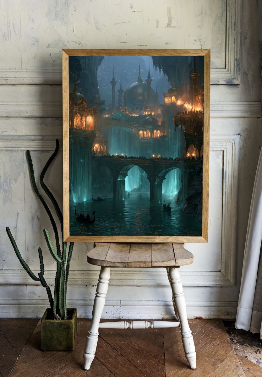 Underground Palace Fantasy Print. — room view 1