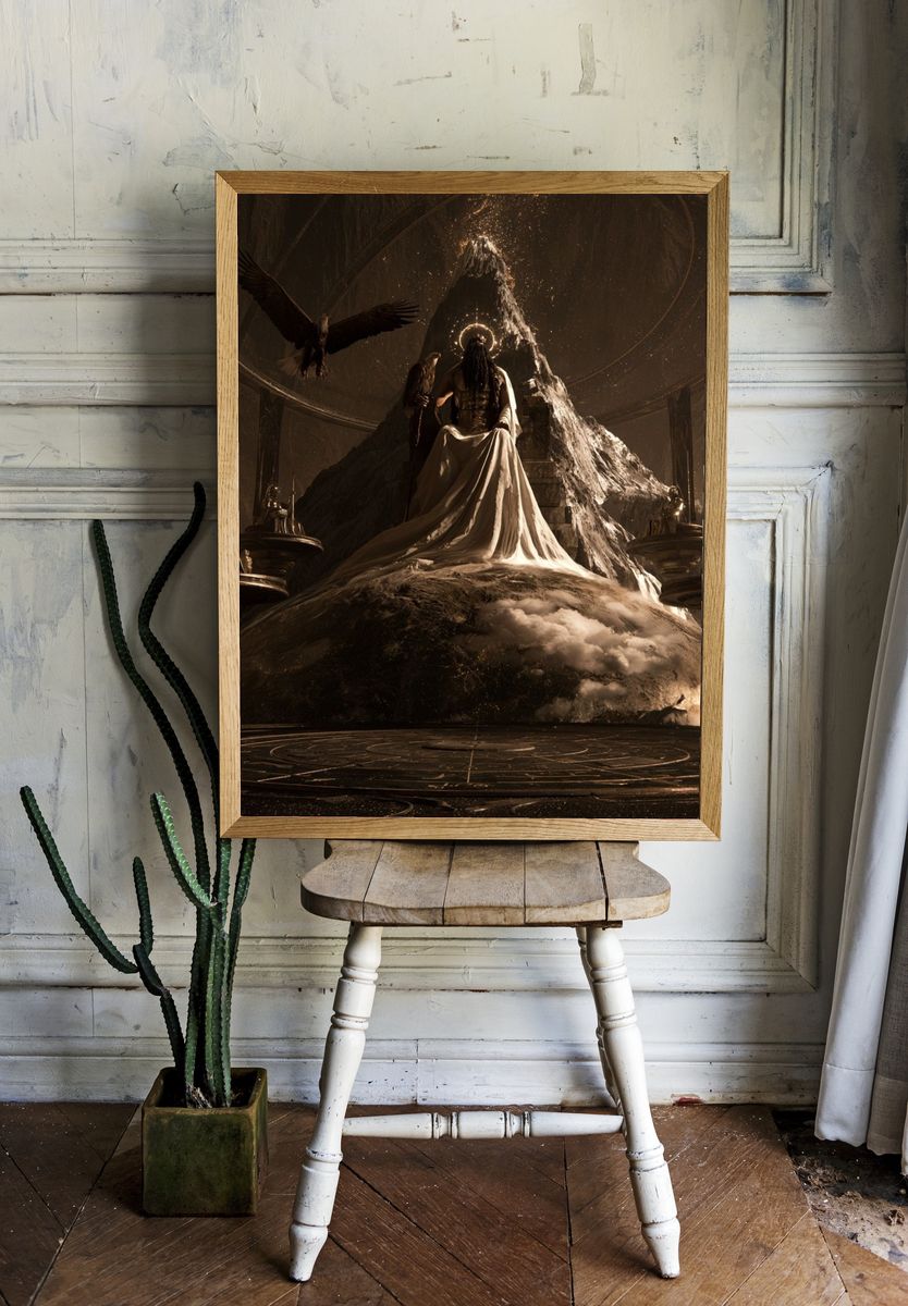 Mythic Throne of the Eagle Print. room preview