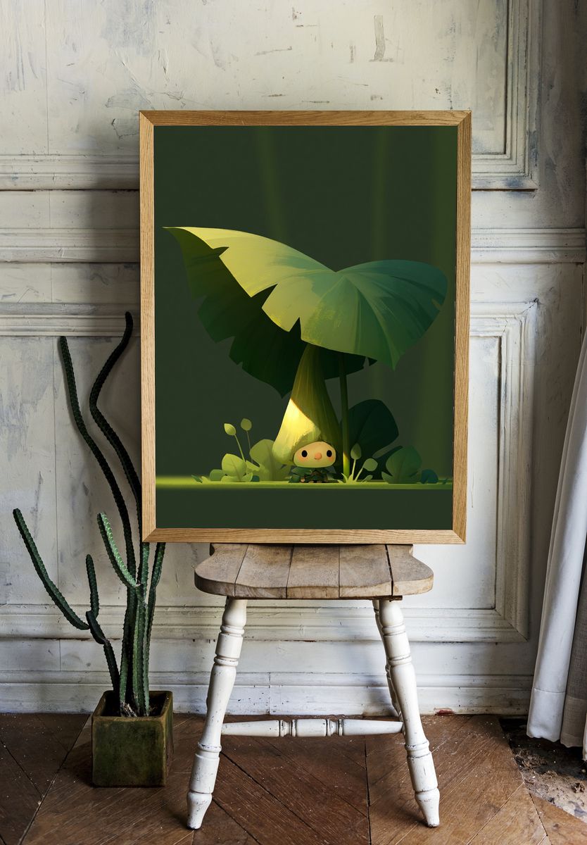 Forest Sprite Illustration Poster. room preview
