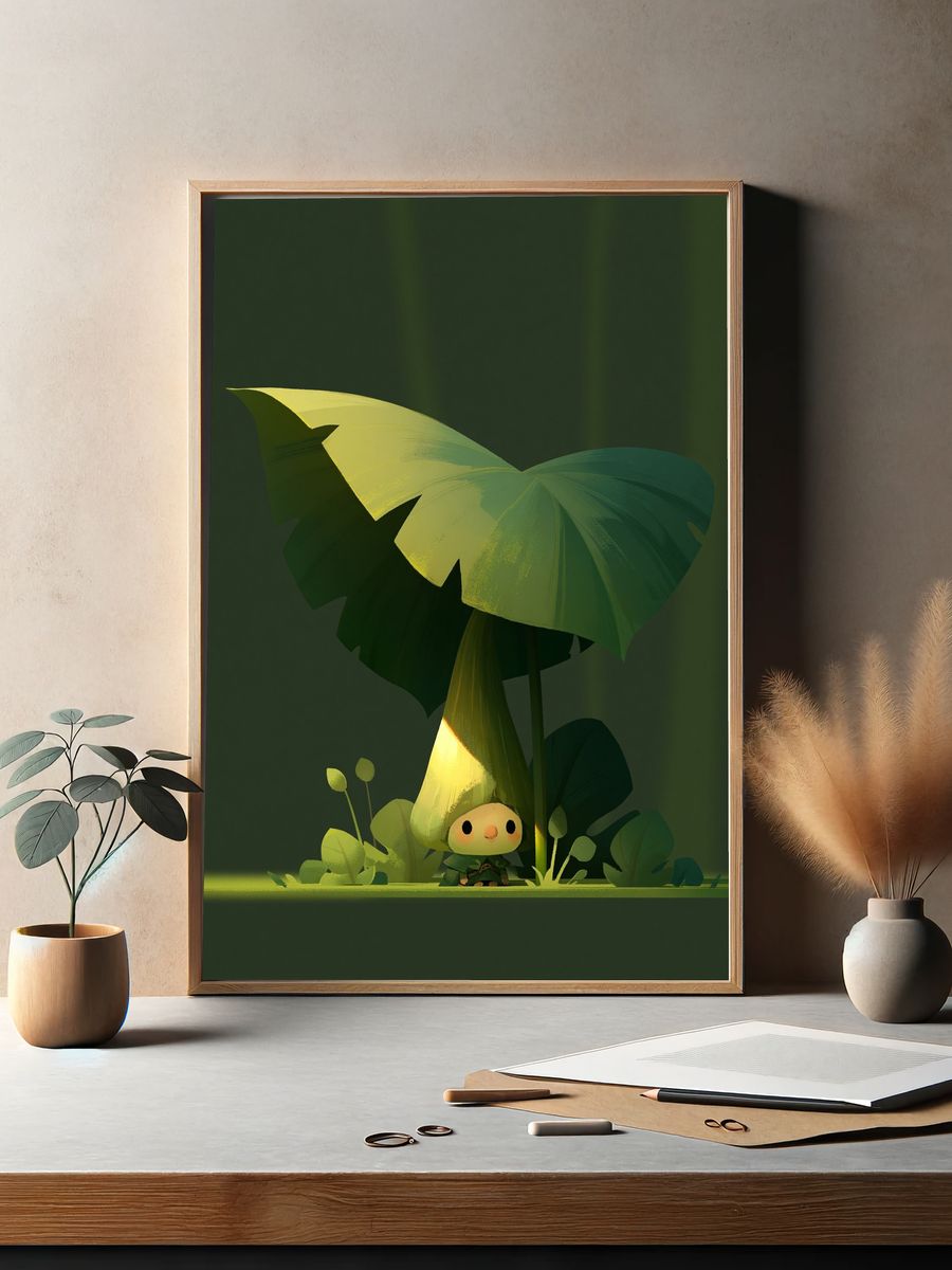 Forest Sprite Illustration Poster. — room view 2