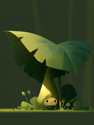 Forest Sprite Illustration Poster.