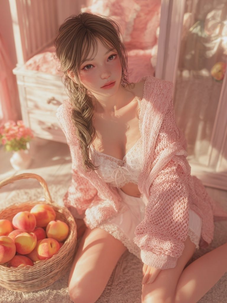 Soft Pink Portrait Print. poster detail